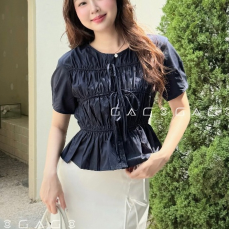 [BEST SELLER] Áo Kiểu Nữ Babydoll GAGO Brand Vải Gió Nhăn Thoáng Mát Hè Bigsize Thời Trang Nữ ÁoDập