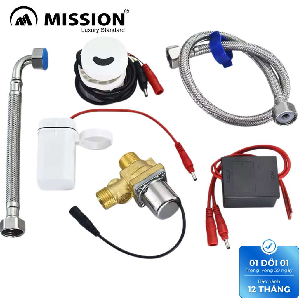 Bộ xả bồn tiểu nam cảm ứng mắt tròn- Thay thế hoàn hảo cho các hãng TOTO, INAX, Caesar, American Sta