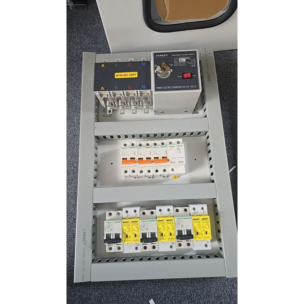 Tủ Điện Solar 3pv 1 Pha Schneider | Inverter Hybrid Deye Growatt Sungrow Lux Lumentree Solax