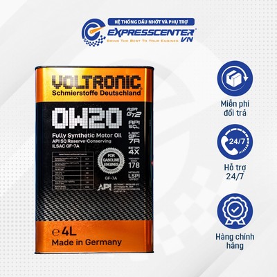 Dầu Nhớt Xe Oto Voltronic 0W20 RSR-GT2 Grand Touring 4L