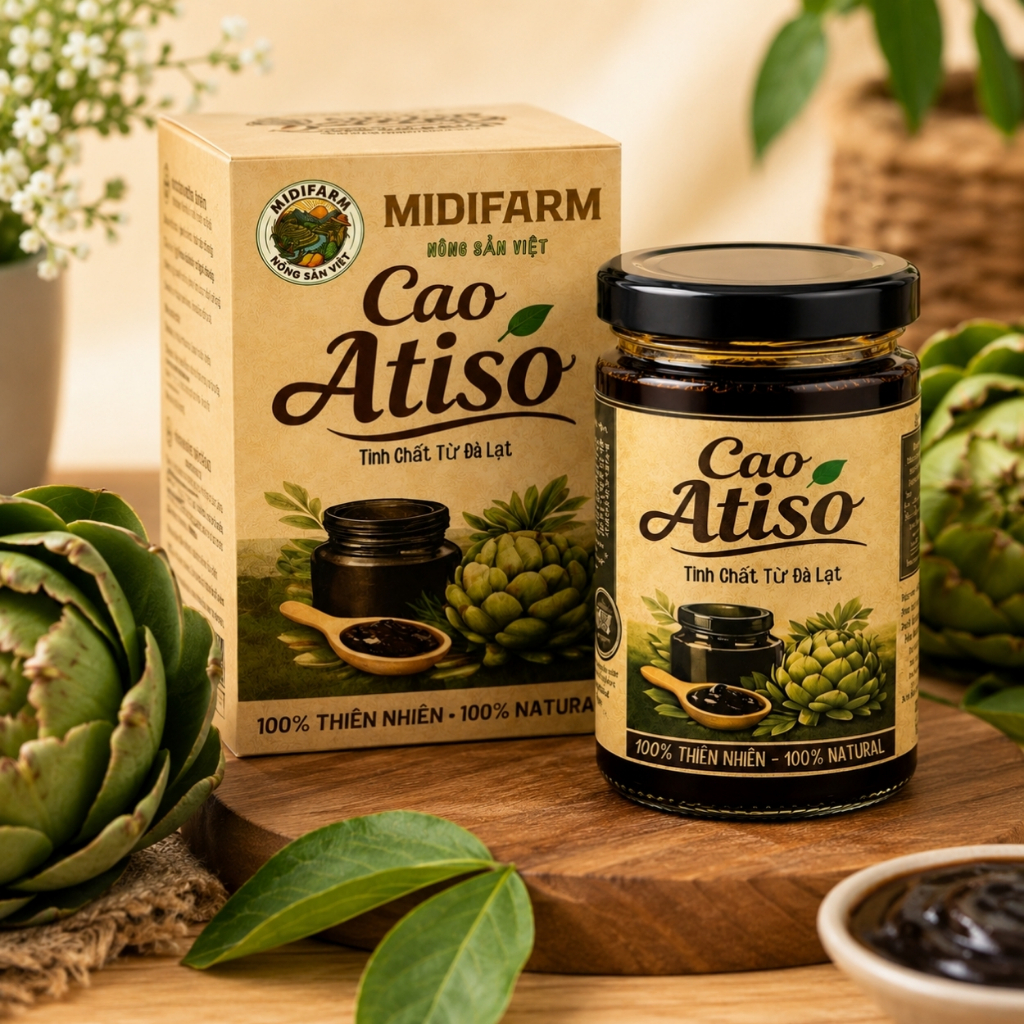 Cao atiso đà lạt, (actiso) MIDIFARM, thảo mộc cho sức khoẻ