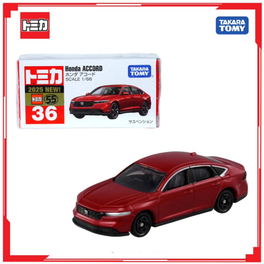 Xe mô hình Tomica No.36 Honda Accord 2025 Fullbox Nguyên seal Chính hãng TakaraTomy