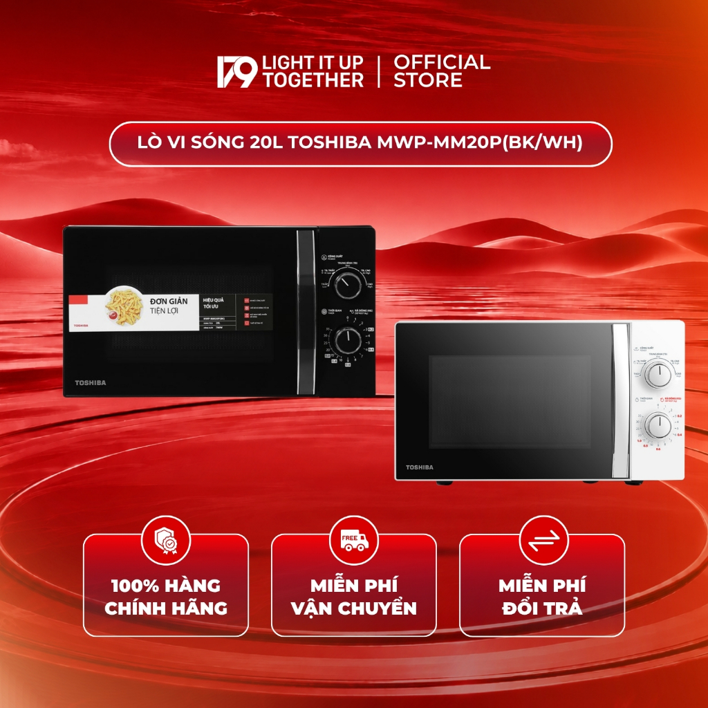 Lò vi sóng Toshiba 20 lít MWP-MM20P(WH) / MWP-MM20P(BK)
