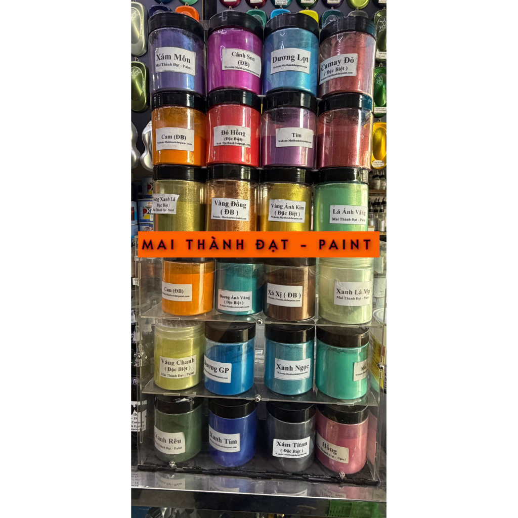 Bột Nhũ Camay Ánh Kim Pha Sơn, Epoxy Resin, Màu Vẽ ( Đóng lon tuỳ chọn )