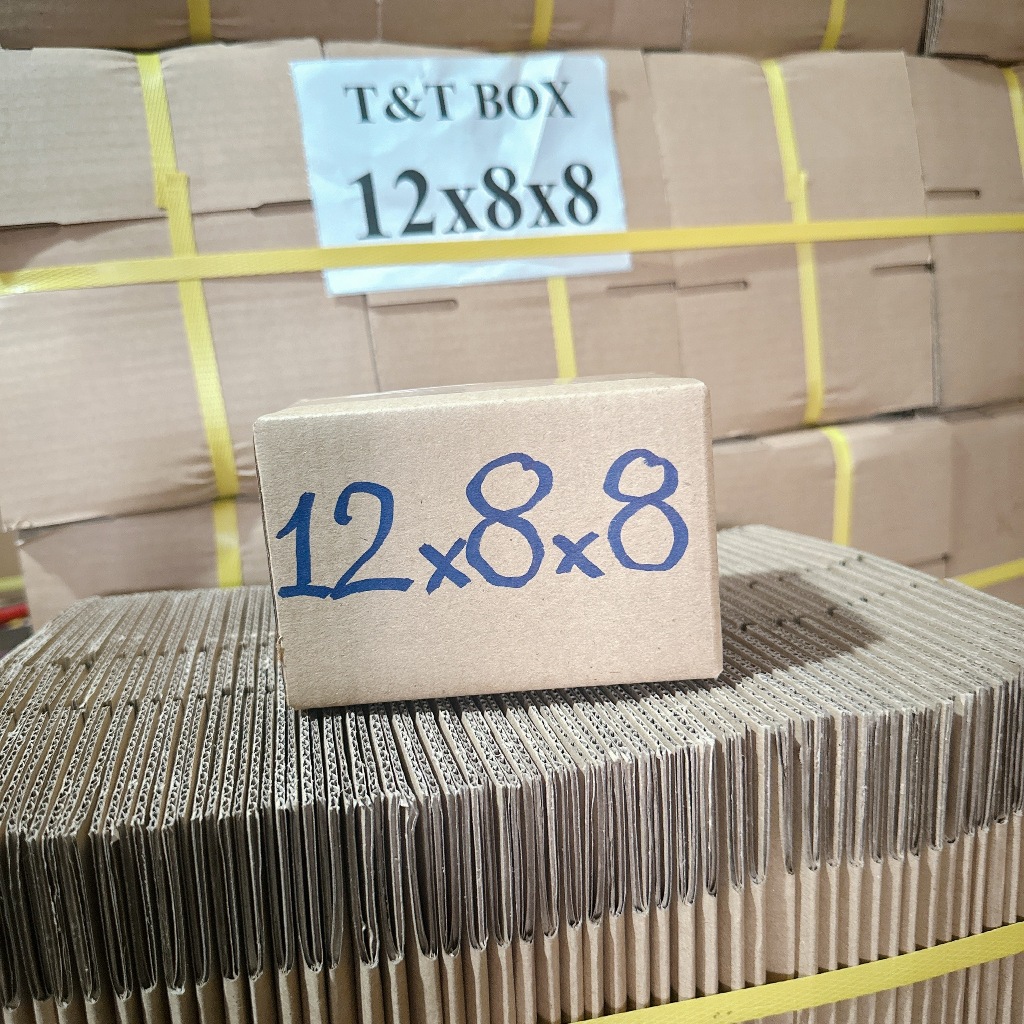 12x7x8 - 12x8x8 COMBO 100 hộp carton đóng hàng nhỏ, hộp gói hàng phụ kiện, mỹ phẩm, hộp carton mini