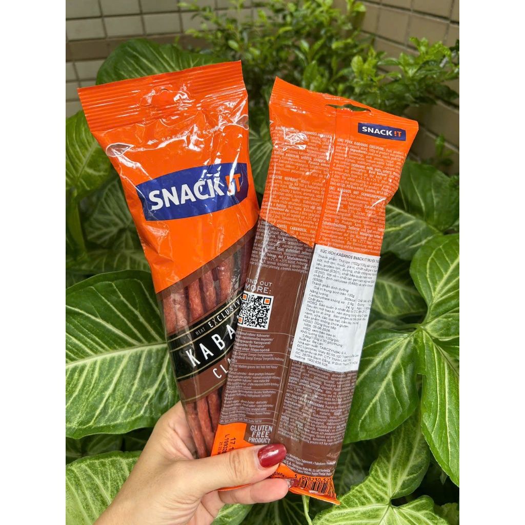 Combo 2 Gói Snack It Salami Kabanos Classic 50g Xúc Xích Khô Ăn Liền Snack Thịt Cao Protein