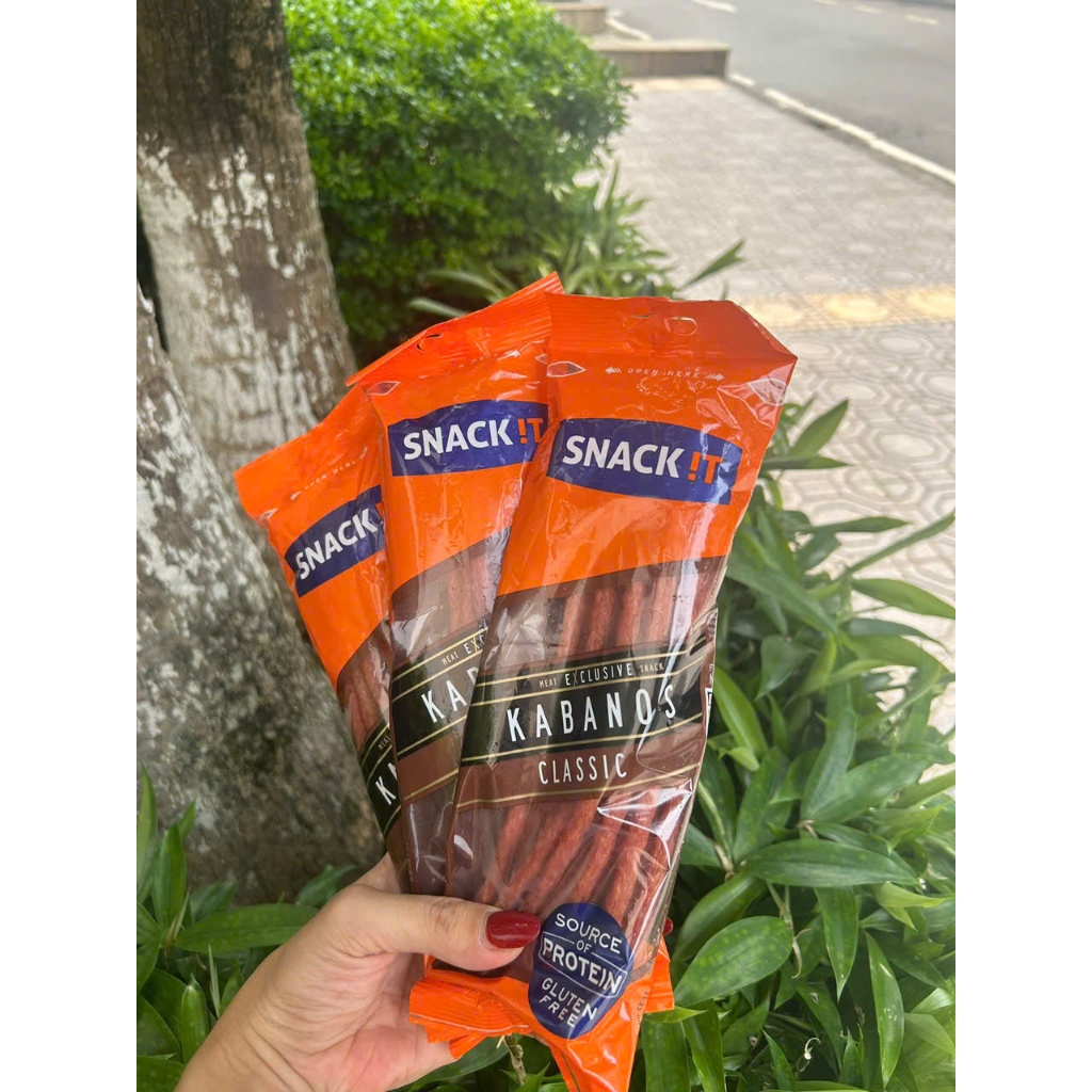 Combo 3 Gói Snack It Salami Kabanos 50g Snack Thịt Ăn Liền Giàu Protein Hương Vị Truyền Thống