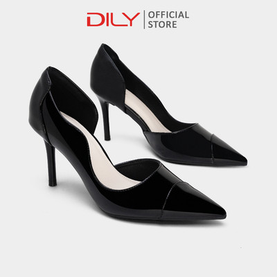 Giày cao gót DILY thiết kế mũi nhọn cut-out tinh tế, gót nhọn cao 8cm DL0666
