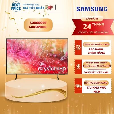 Smart Tivi Samsung 43U8500F | 43DU7000 – 4K, Dolby, Tizen OS, Model 2024 - 2025, chính hãng