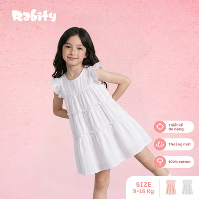   Đầm thô ngắn tay bé gái Rabity 950.127