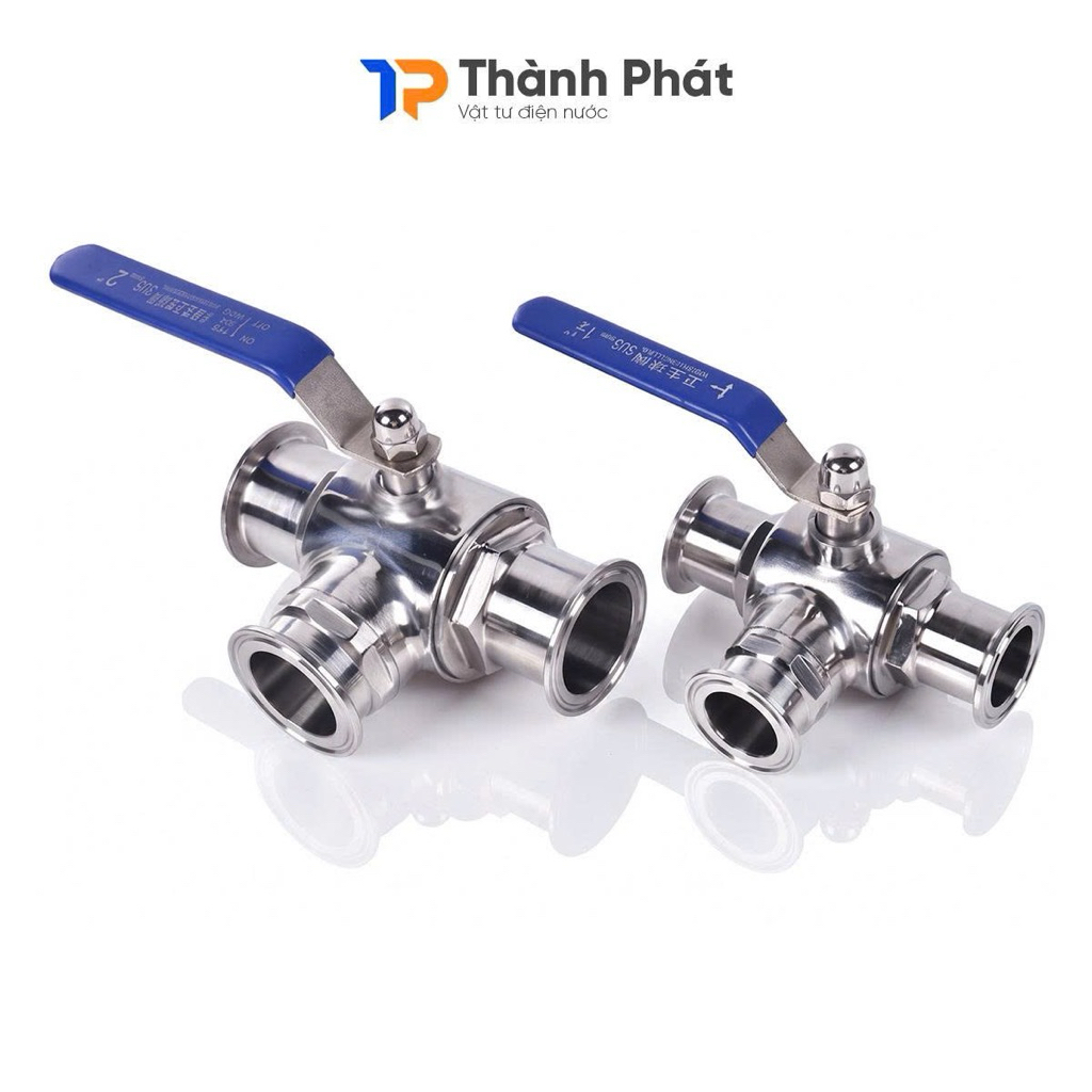 Van bi vi sinh 3 ngã inox 304(3-Way Sanitary Ball Valve)