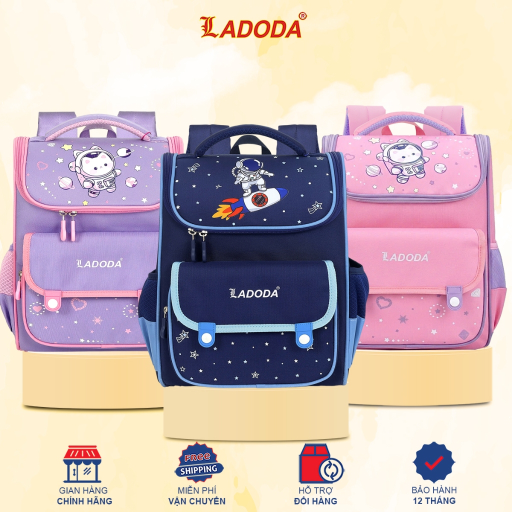 Cặp LADODA C167 hỗ trợ chống gù trượt nước nam nữ (18–30kg) tiểu học siêu nhẹ…