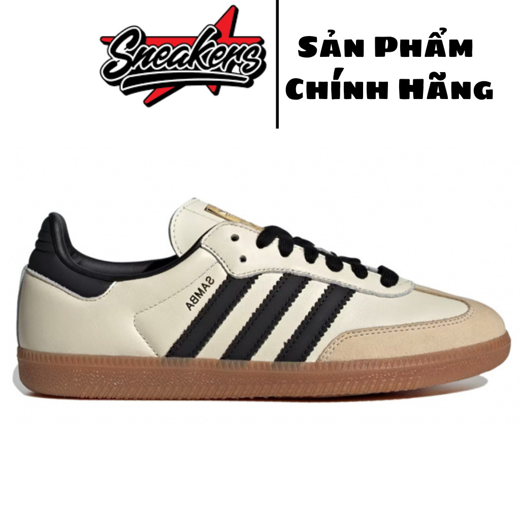 [ CHÍNH HÃNG ]Giày Thể Thao  Samba OG ID0478 Màu Kem/Đen