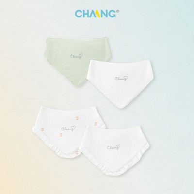[CHAANG 0-6M] Set 2 yếm tam giác Tulip cho bé sơ sinh