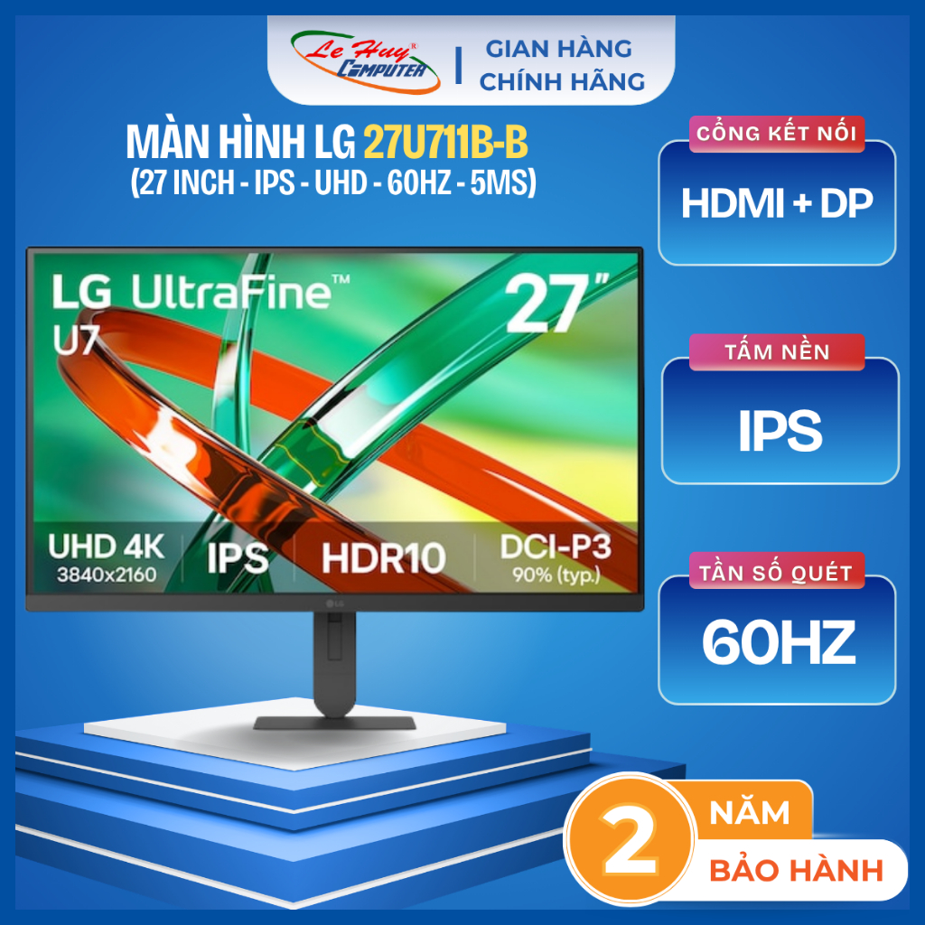 Màn Hình LCD LG 27U711B-B (27 Inch/ IPS/ 4K/ HDMI/ DP) - Hàng Chính Hãng