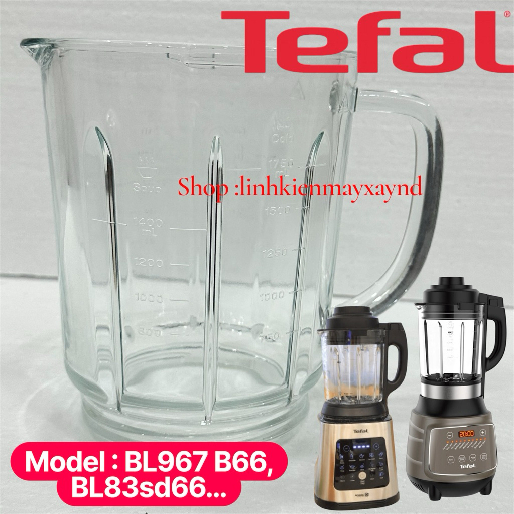 Cốc thủy tinh máy làm sữa hạt Tefal BL967B66, BL83SD66
