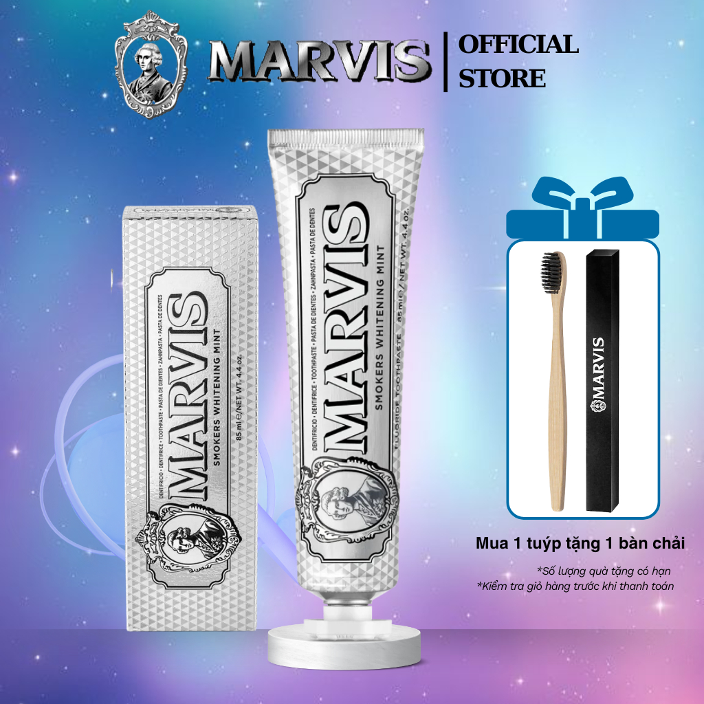 Kem Đánh Răng Marvis Smokers Whitening Mint 85ml - MARVIS Chính Hãng