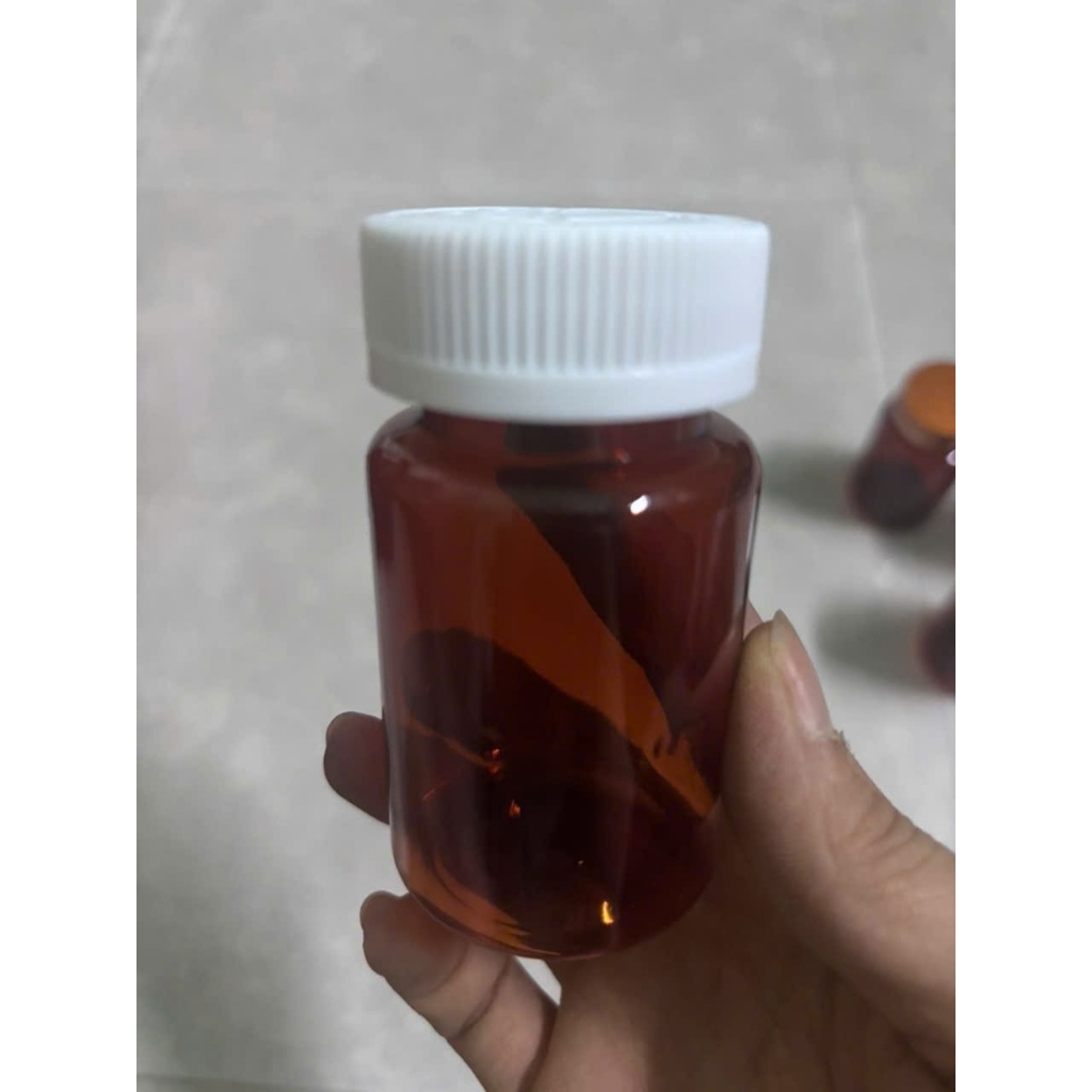 Lọ nhựa đựng dược 100ml, chai lọ nhựa pet nâu đựng viên nang, viên nén, viên hoàn thuốc 100cc