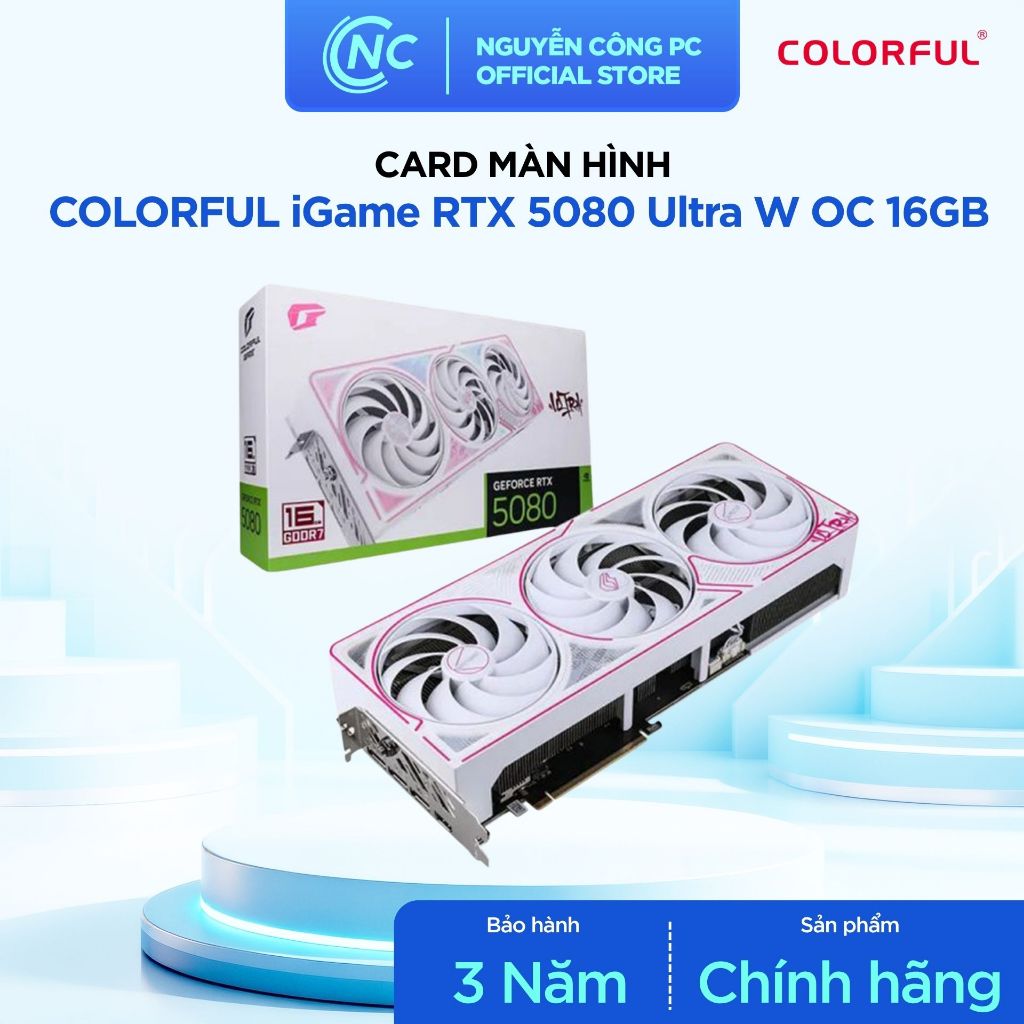 Card màn hình Colorful iGame GeForce RTX 5080 Ultra W OC - 16GB GDDR7 - BH chính hãng 36 tháng