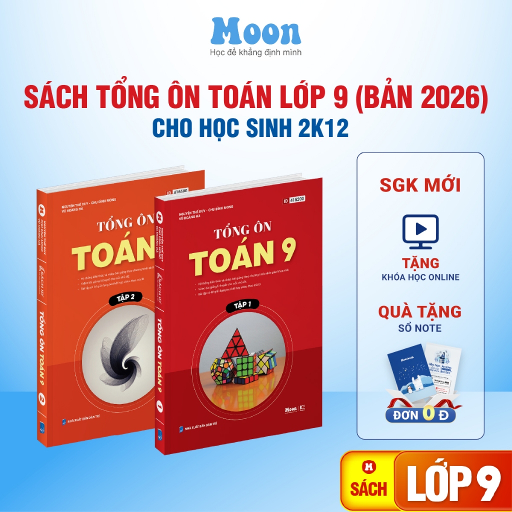 Toán 9 Chương trình mới : Sách toán 9 ôn thi vào 10, tổng ôn toán học lớp 9  | Sách ID