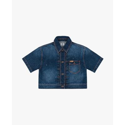 LEE - Áo khoác denim nữ tay ngắn phom croptop 101+_LWT012898212605-A10970