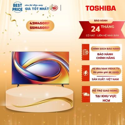 Smart Tivi QLED Toshiba AI 4K 43 inch 43M450RP | QLED AI 4K 55 inch 55M450RP - Hàng chính hãng