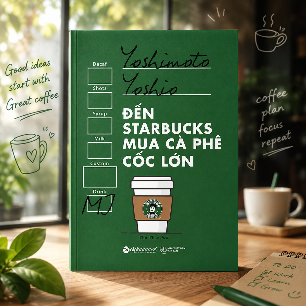 Sách Đến Starbucks mua cà phê cốc lớn