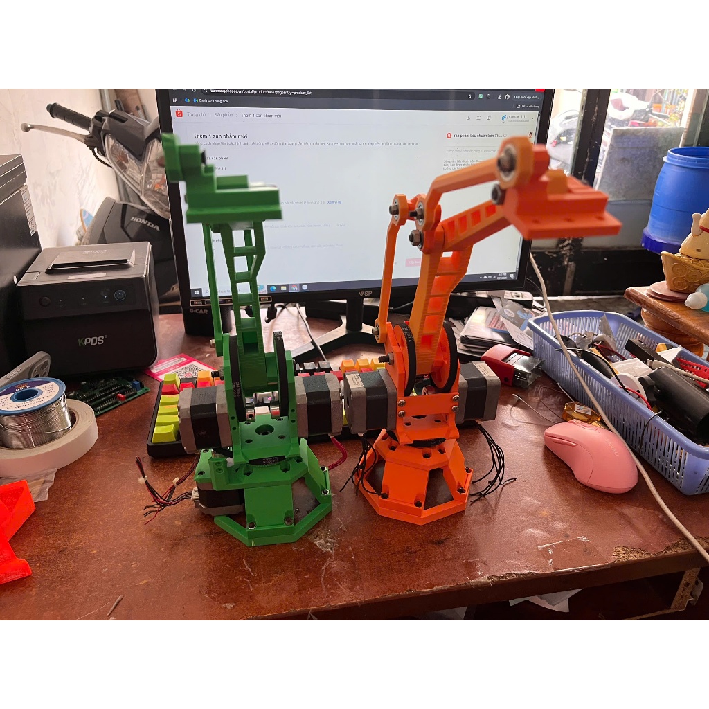 Cánh Tay Robot 4 Bậc Động Cơ Step Khung In 3d