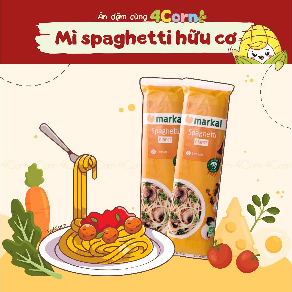 Mì spaghetti hữu cơ Markal - Cho bé 9m+