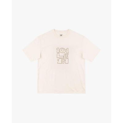 LEE - Áo thun nam cổ tròn tay ngắn in logo 101+_LMT012981211000-A11003