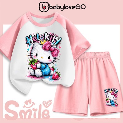 Bộ quần áo bé gái BabyloveGO 2026 bộ thun cotton cho bé mềm mịn thoáng mát cho bé 1-12 tuổi