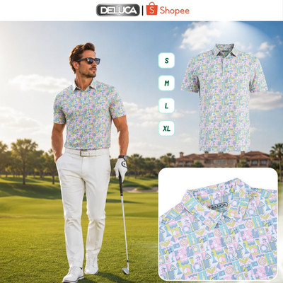 Áo Polo Golf Nam DELUCA HM49 Họa Tiết Cổ Sơ Mi Chính Hãng – Áo Polo Thể Thao Co Giãn Thấm Hút Mồ Hôi Cao Cấp