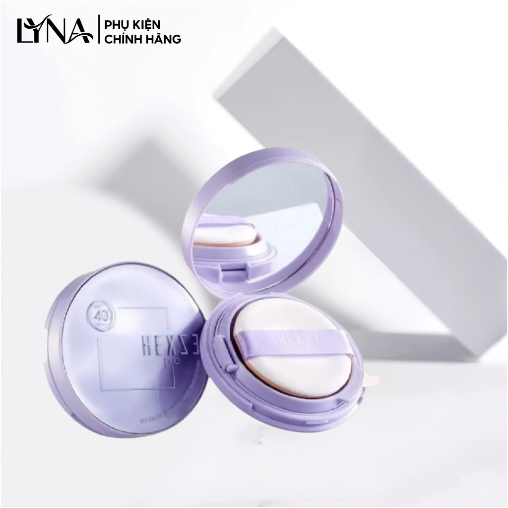 [3in1] Cushion HEXZE tích hợp chống nắng SPF 40+, PA+++ nâng tone, kiềm dầu cấp ẩm, lâu trôi 12g