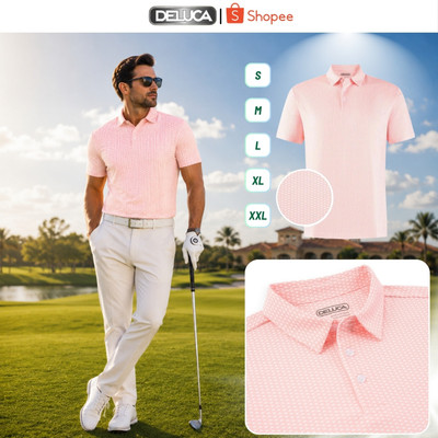 Áo Polo Golf Nam Deluca HM62 Màu Cam Chính Hãng – Áo Polo Nam Thể Thao Cao Cấp Co Giãn Thoáng Mát