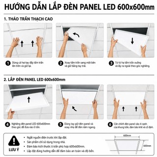 Đèn LED Panel Âm Trần 600x600 48W - Đế Dày Chiếu Sáng Sắc Nét.