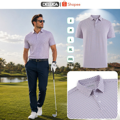 Áo Polo Golf Nam DELUCA HM65 Chính Hãng – Áo Polo Thể Thao Cao Cấp Thấm Hút Mồ Hôi Co Giãn Thoáng Mát