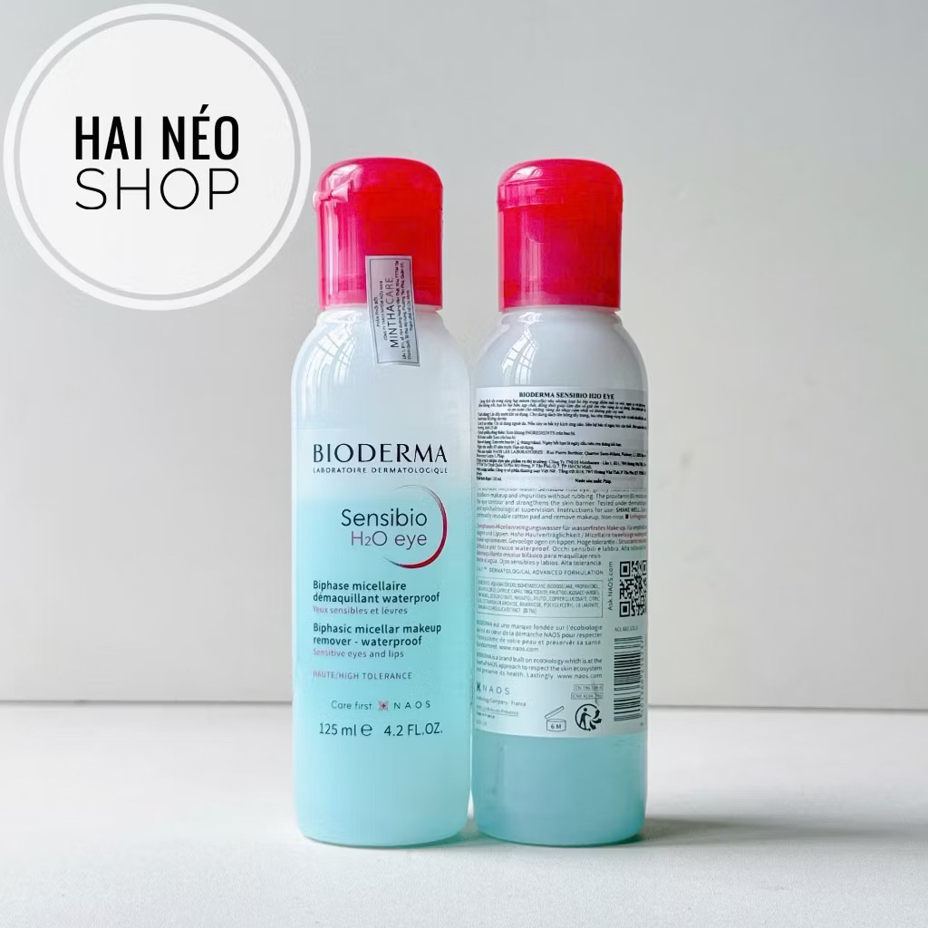 [DATE 02/2027] hàng cty Nước tẩy trang mắt môi B Sensibio H2O Eye 125ml (Pháp)