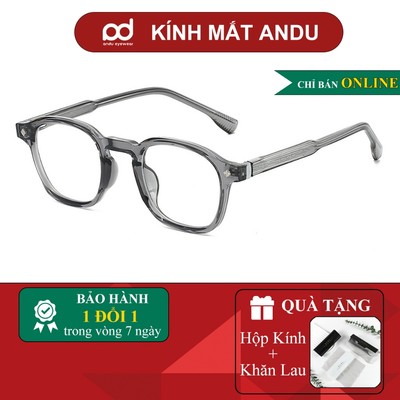 Gọng kính cận thời trang nam nữ ANDU EYEWEAR dáng vuông chất liệu nhựa cao cấp chống tia UV 86078