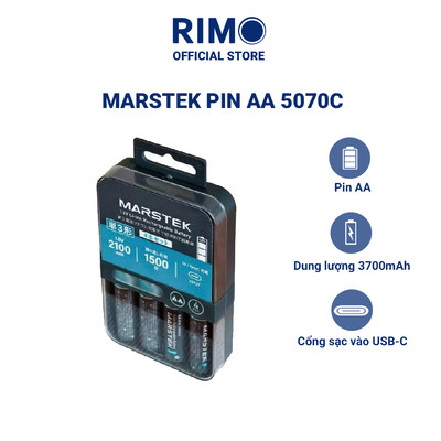 Bộ pin tiểu sạc lại Lion Marstek Pin AA kèM cổng USB-C POL 5070C