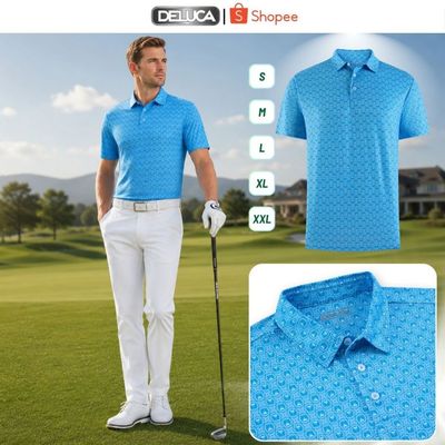 Áo Polo Golf Nam Deluca HM67 Chính Hãng – Áo Polo Nam Thể Thao Cao Cấp Co Giãn Thoáng Mát, Thấm Hút Mồ Hôi