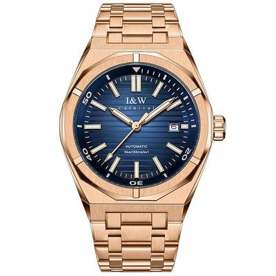 Đồng hồ nam chính hãng I&W Carnival 711G-T4 Kính sapphire ,Chống nước ,Bảo hành 24 tháng,Máy cơ (Automatic),mặt xanh đẹp