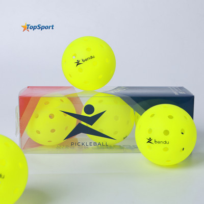Bóng thi đấu Pickleball Bendu 48 lỗ tiêu chuẩn hàng chính hãng 1 hộp 3 quả chuẩn thi đấu