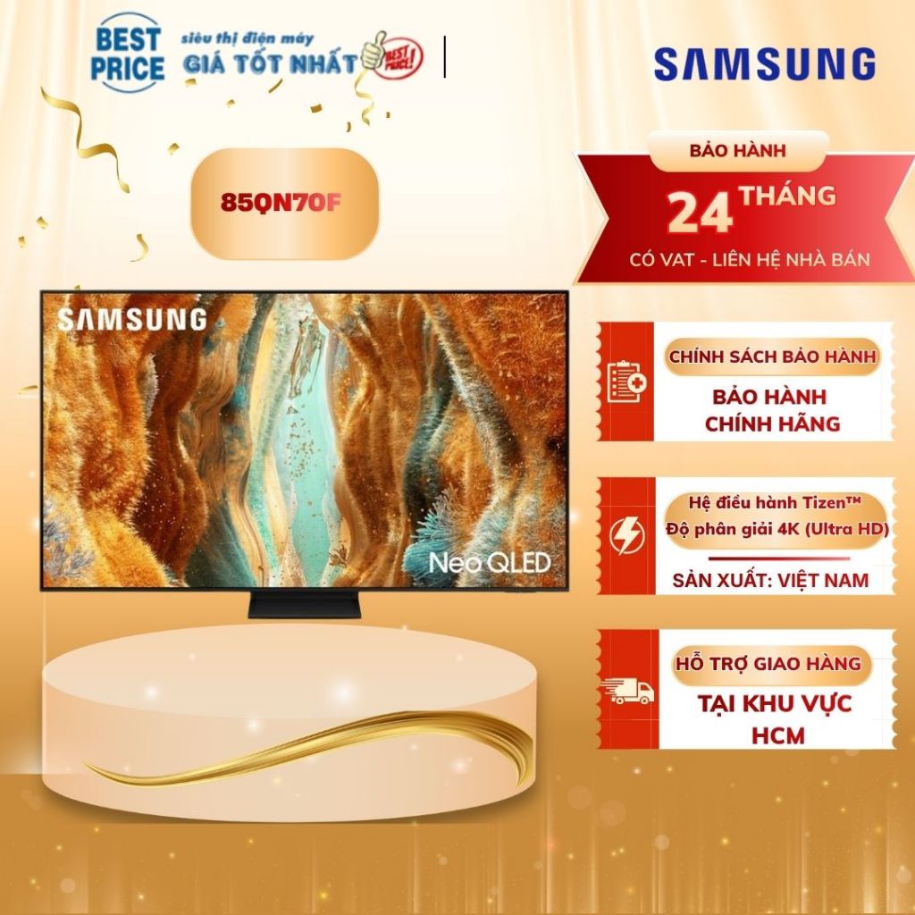 85QN70F | Smart Tivi Neo QLED Samsung AI 4K 85 inch 85QN70F - Hàng chính hãng