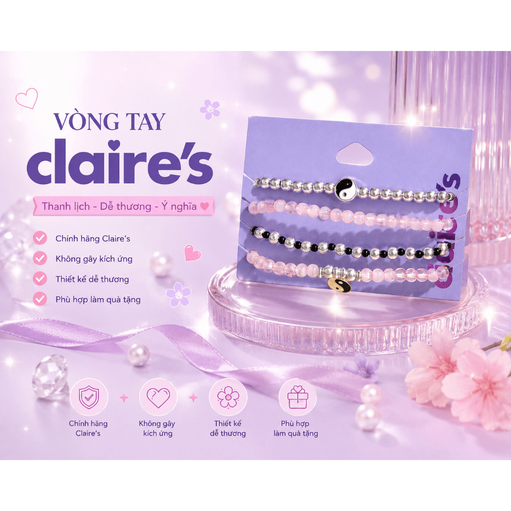 ✨🌸 Vòng Tay Claire's xuất dư ✨ #07998-8