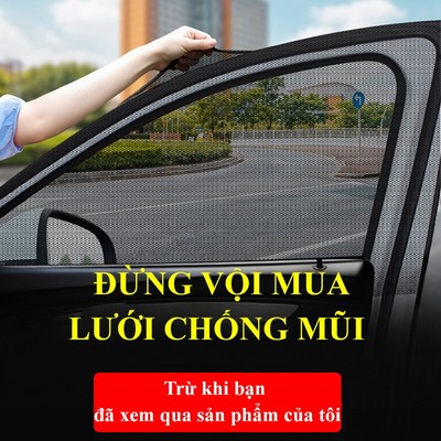 Rèm chống muỗi ô tô MYT thoáng khí mật độ lưới dày che nắng chống côn trùng dễ dàng lắp đặt gọn không chiếm diện tích