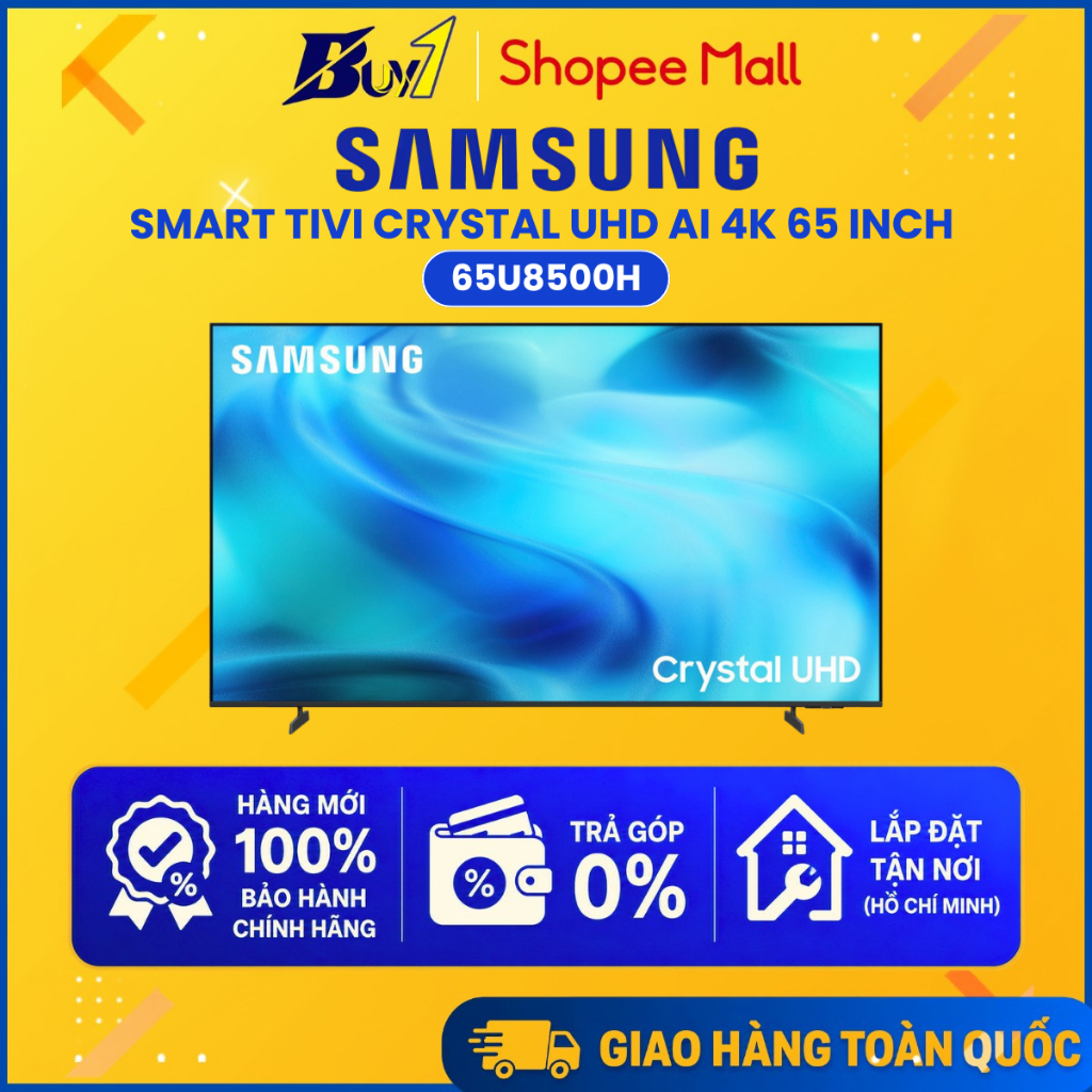 Smart Tivi 65 inch Crystal UHD Samsung UA65U8500HKXXV - 65U8500H - hàng chính hãng