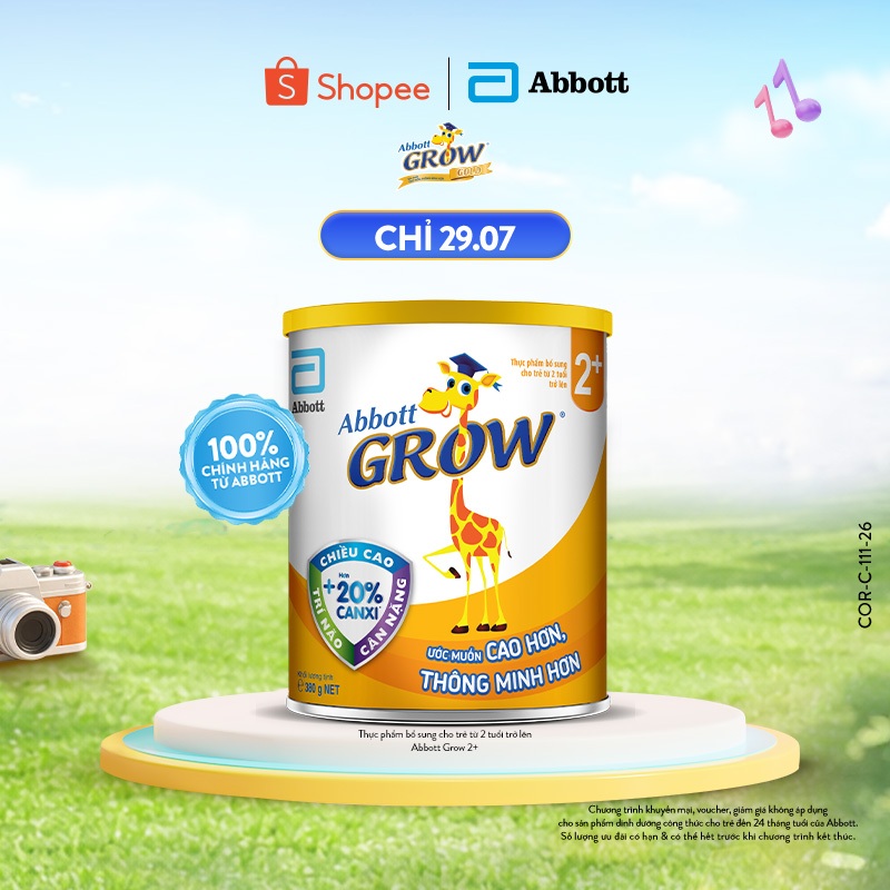 Sữa bột Abbott Grow 2+ loại 380g