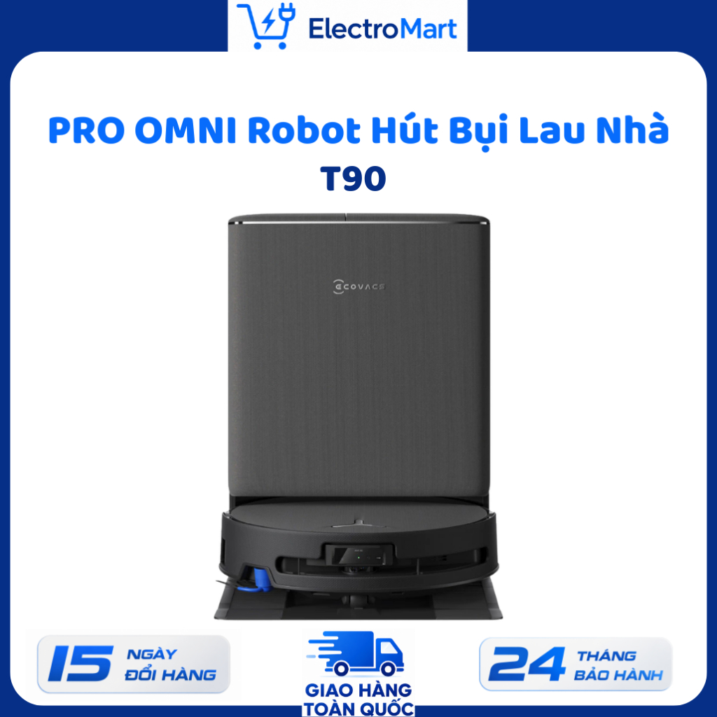 T90 PRO OMNI Robot Hút Bụi Lau Nhà Ecovacs 30000Pa ZeroTangle 4.0 Chính Hãng