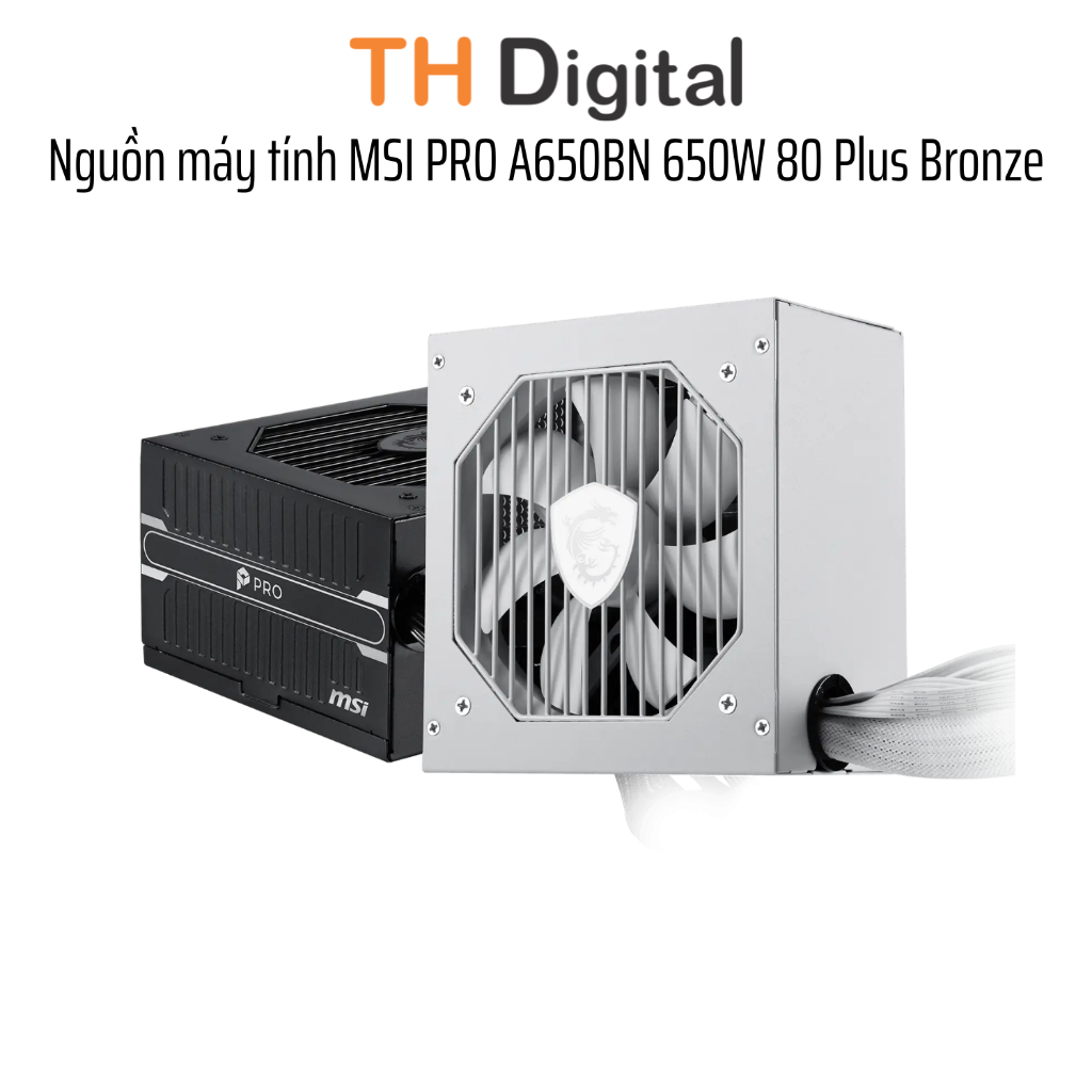 Nguồn máy tính MSI PRO A650BN 650W 80 Plus Bronze - Hàng chính hãng