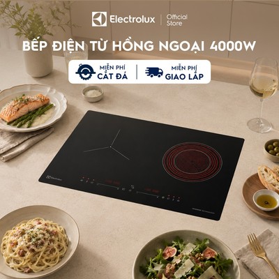 Free giao lắp +Cắt đá - Bếp từ hồng ngoại đôi âm Electrolux 2 vùng nấu 73cm S500 4kW EHM7254BF - Inverter